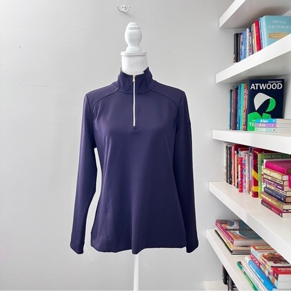 Fairway & Greene NWT Wells Quarter Zip navy golf sweater...